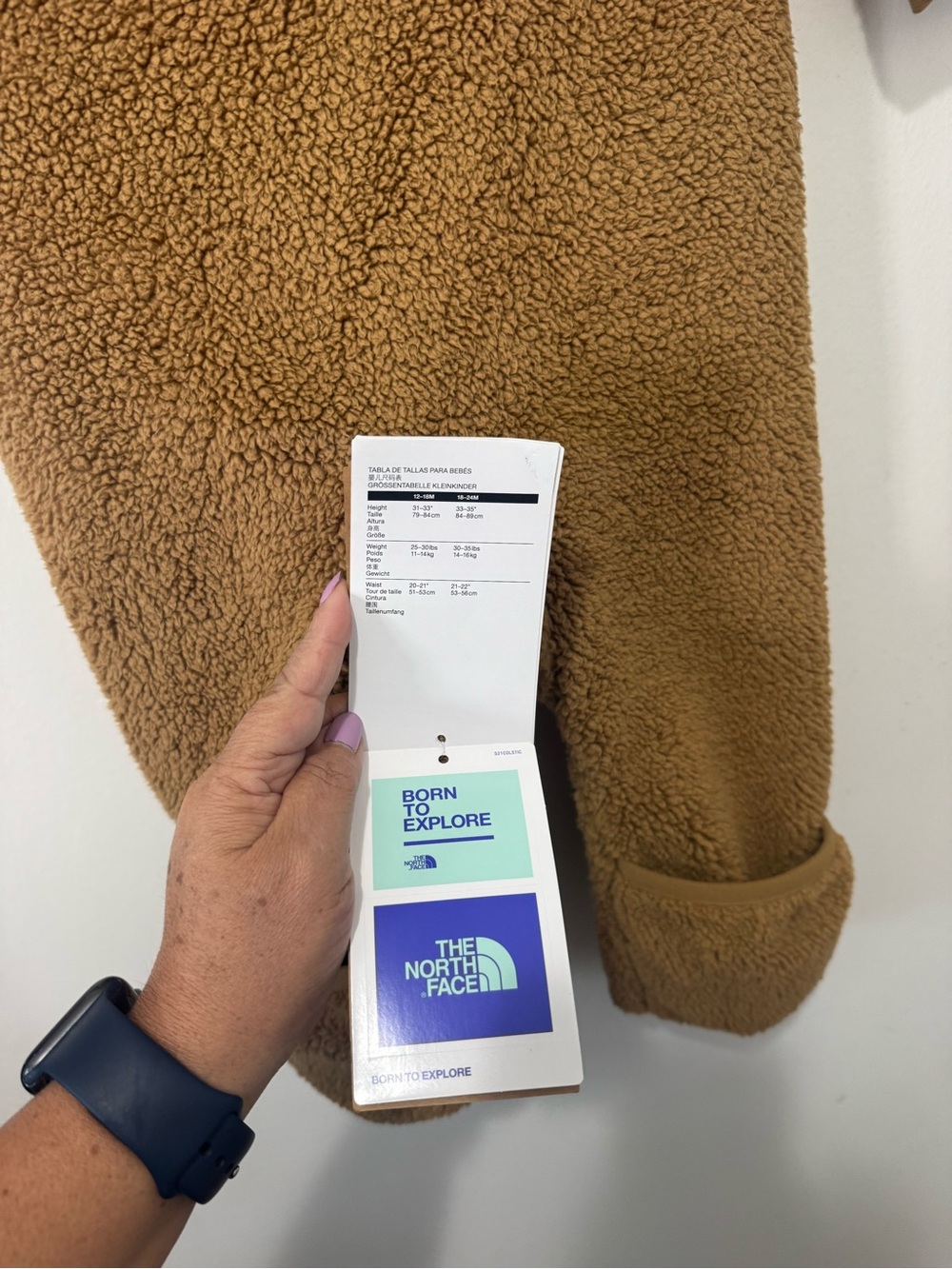 The North Face Toddler Brown Teddy Fleece One-Piece - Picture 4 of 6